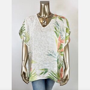 *NWT CLOSING SALE - CHICO'S $99 100% LINEN PONCHO SIZE (L/XL)